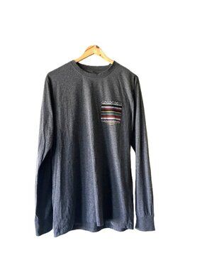 Beautiful Giant Long Sleeve Pocket Tee – Men's Medium | Charcoal Gray